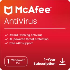 McAfee Basic Antivirus 1 Year 1 Device Email Delivery