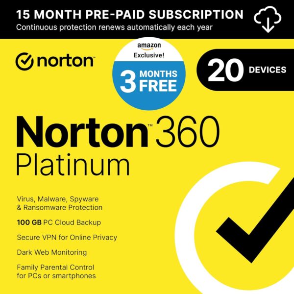 Norton 360 Platinum 20 Devices 1 Year